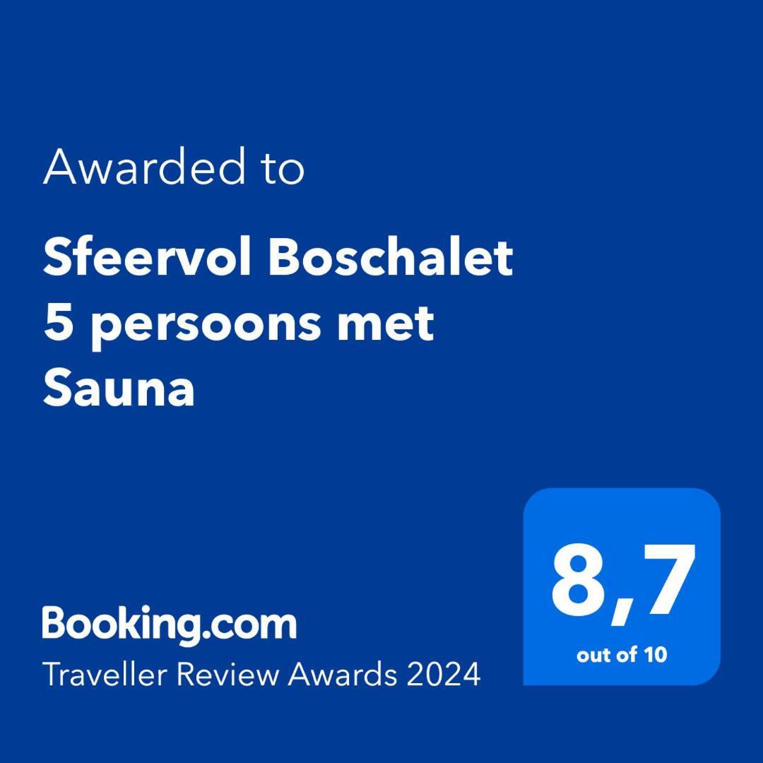 Sfeervol Boschalet 5 Persoons Met Sauna Voorthuizen Exterior photo