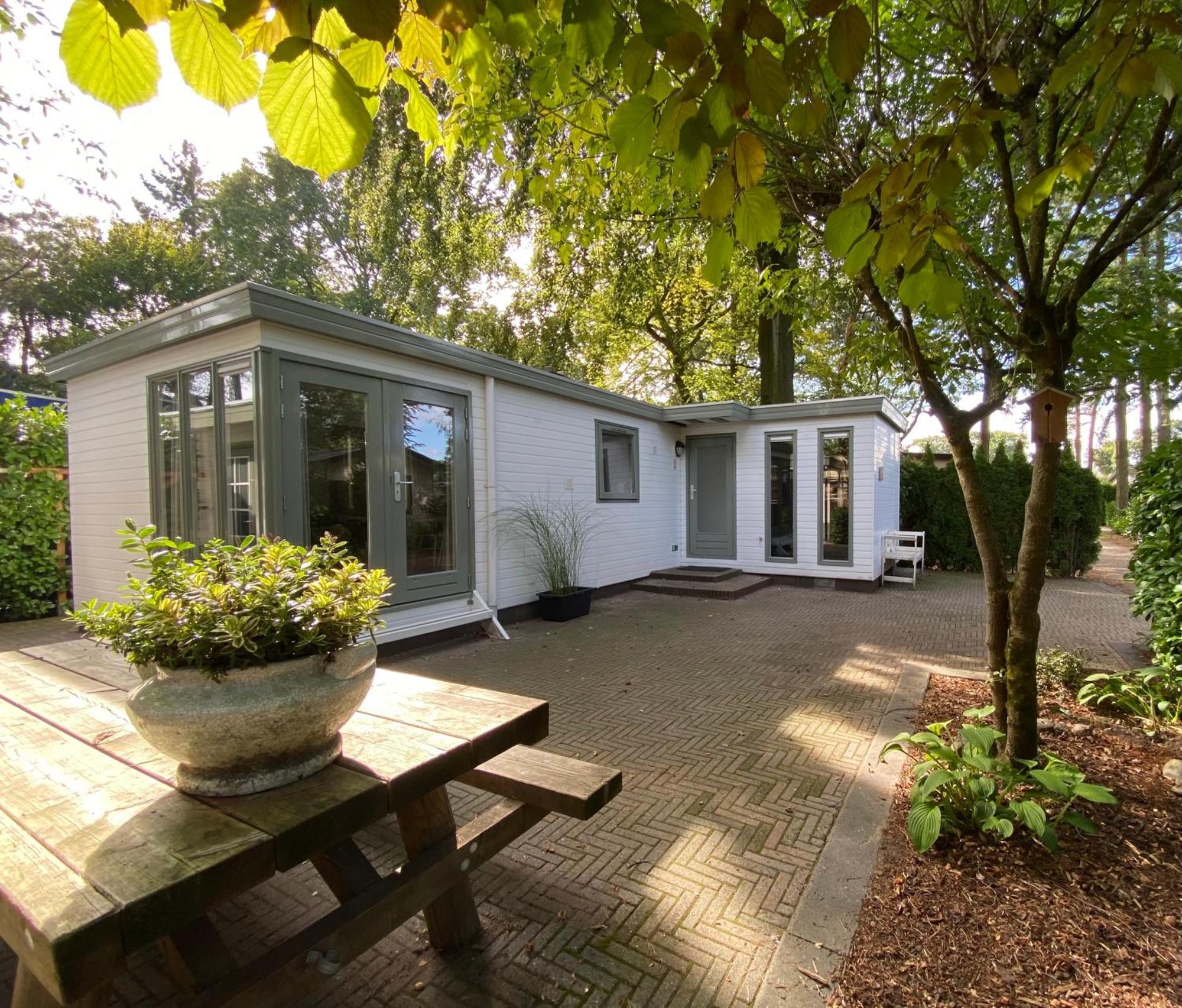 Sfeervol Boschalet 5 Persoons Met Sauna Voorthuizen Exterior photo